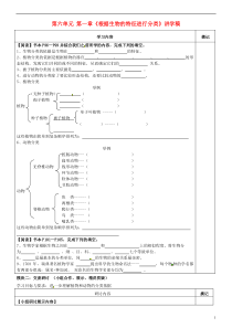 广东省河源市中英文实验学校八年级生物上册第六单元第一章《根据生物的特征进行分类》讲学稿