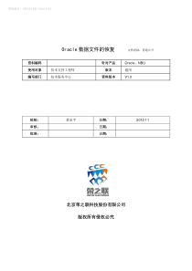 安装实施及故障解决方案模板(Oracle数据文件的恢复)