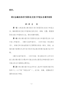 通过金融机构进行国际收支统计申报业务操作规程-欢迎访问国