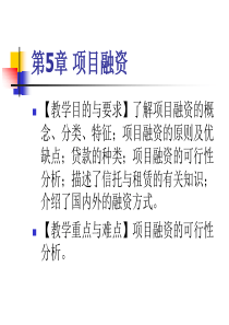 金融与保险第五章 项目融资