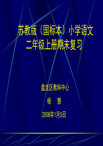 小学二年级苏教版国标本小学语文二年级上册期末复习