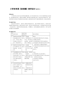 小学体育课前滚翻教学设计(水平二)