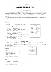 小学六年级英语经典阅读训练十五份