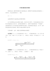 小学奥数行程问题的基本模型