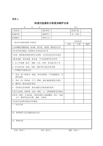 大型机械自检表