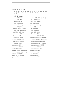 小学英语实用分类单词带音标