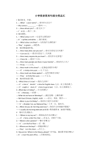 小学英语常用句型分类总汇