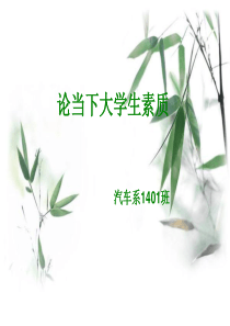 大学生素质教育班会.