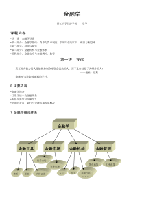 金融学课程笔记