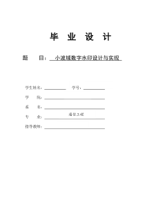 小波域数字水印设计与实现