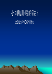 小细胞肺癌的治疗-2012年NCCN指南中文