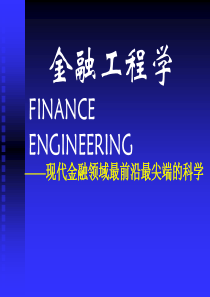 金融工程学现代金融领域最前沿最尖端的科学