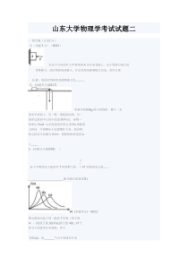 山东大学物理学考试试题二