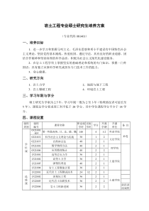 岩土工程专业硕士研究生培养方案