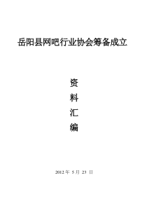 岳阳县网吧行业协会筹备成立资料汇编