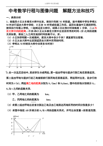 学生版中考数学行程与图像问题解题方法和技巧