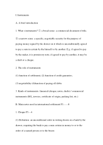 金融英语国际结算的一些纲要