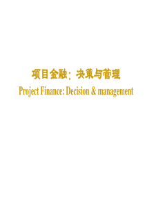 金融项目投资决策与管理(ppt49页)