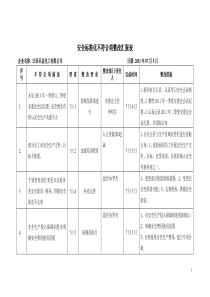 安全标准化不符合项整改汇报表1