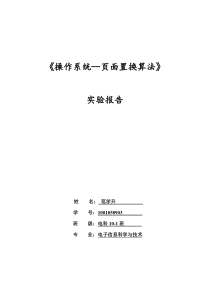 页面置换算法实验报告