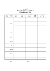 地铁长枕施工记录档案表格