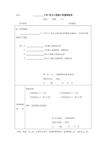 坝基清理单元评定表