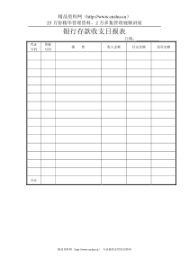 银行存款收支日报表