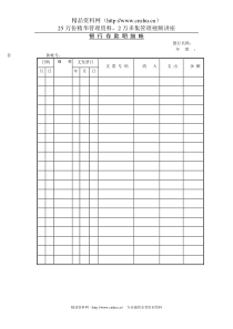 银行存款明细帐