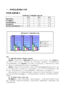 伊利乳业盈利能力分析