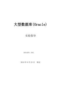 实验指导书《大型数据库(Oracle)》