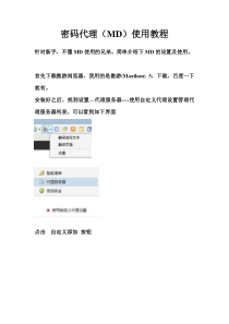 密码代理(MD)使用教程