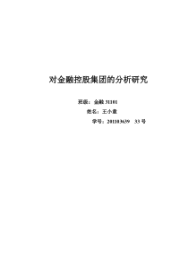 对金融控股集团的分析研究