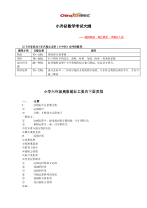 小升初数学考试大纲