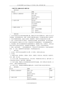 小学一年级下册新人教版品德与生活整册教案及教学计划