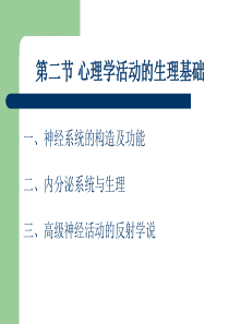 基础心理学第二节心理活动的生理基础.