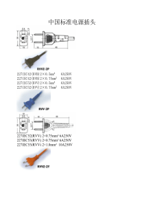 电源插头标准