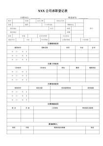 《应聘人员求职登记表》标准版