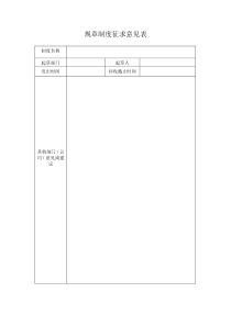 规章制度征求意见表