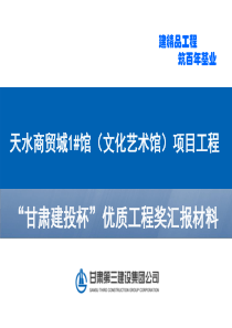 “甘肃建投杯”优质工程奖汇报材料