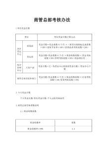 商管总部考核办法2014版