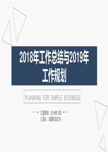 2018年工作总结与2019年工作规划模板