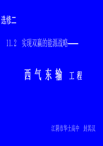 11、2实现双赢的能源战略——西气东输工程