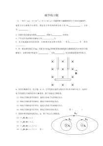 大学普通物理磁学练习题