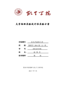 大学物理实验设计性实验方案.123333333