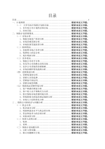 大学生医疗保险营销计划书目录