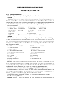 大学英语三级(B)真题2009年06月