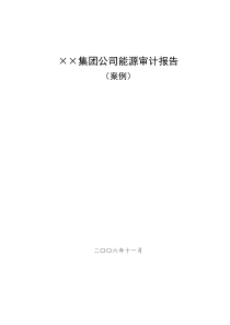 25××集团公司能源审计报告