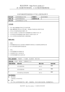 信息发展部零售系统设计开发人员职务说明书