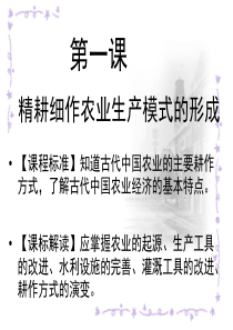 1课精耕细作农业生产模式的形成