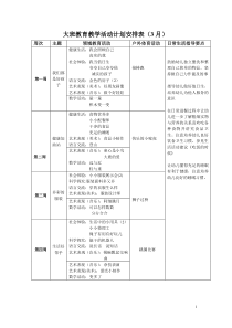 大班教育教学计划